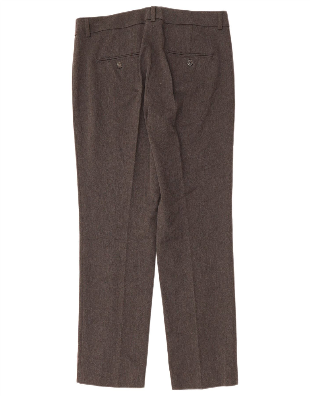 Pantaloni da abito dritti da weekend da donna MAX MARA UK 12 Medium W32 L28 Grigio