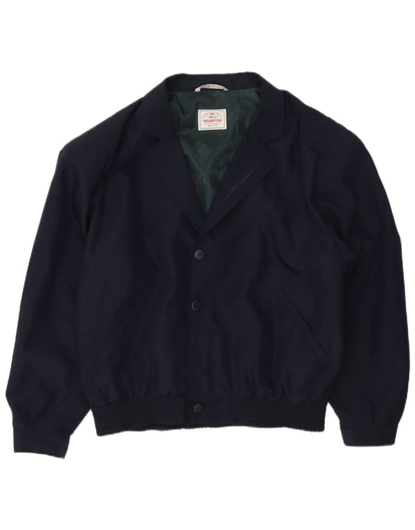 Giubbotto bomber da uomo Wampum UK 42 XL viscosa blu navy
