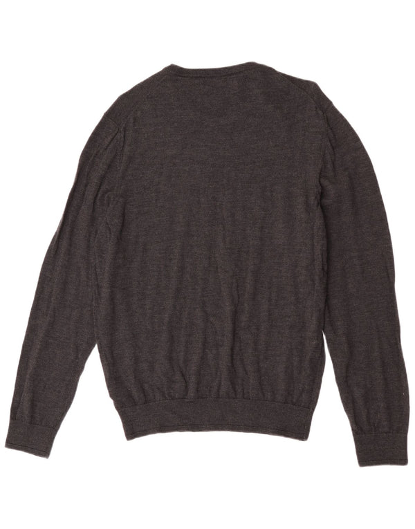 Maglione da uomo con scollo a barca Penguin XL in lana merino grigia