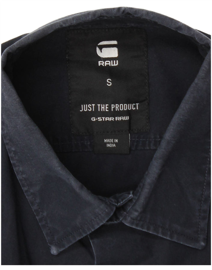 Camicia da uomo G-Star piccola in cotone blu navy