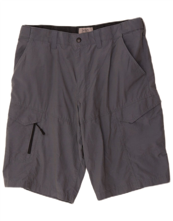 Pantaloncini cargo da uomo Marks & Spencer W34 grandi cotone blu