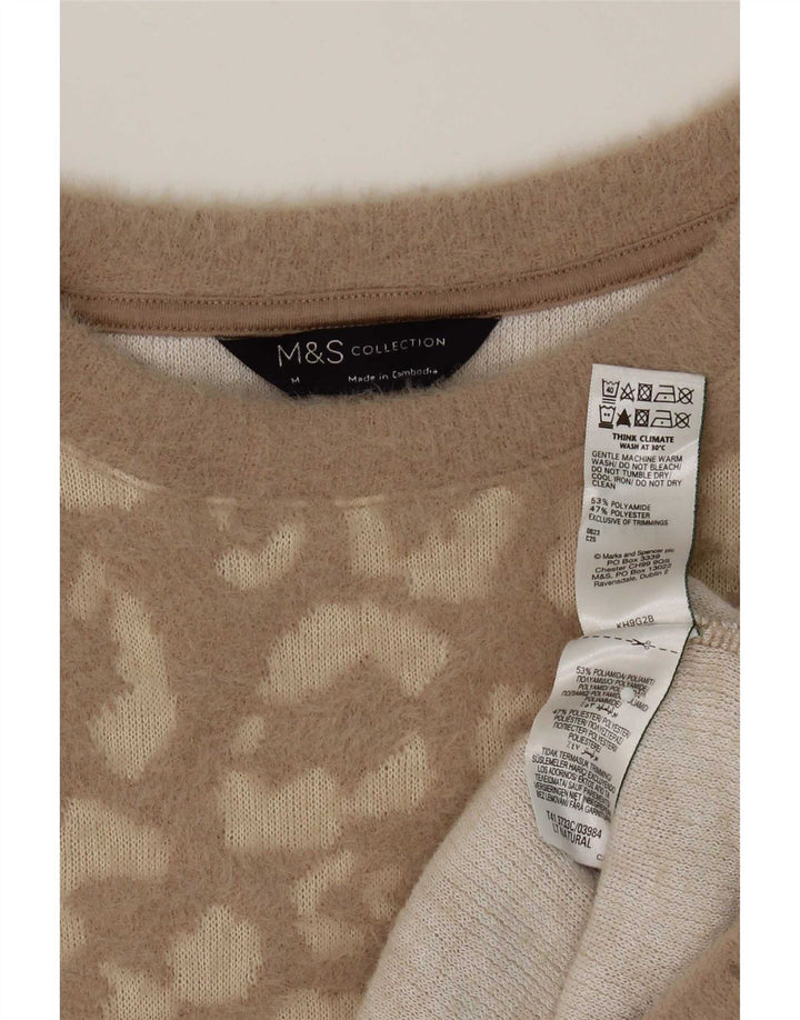 Maglione maglione girocollo da donna Marks & Spencer UK 14 Marrone medio