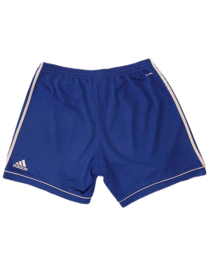 Pantaloncini sportivi Adidas da uomo grandi in poliestere blu