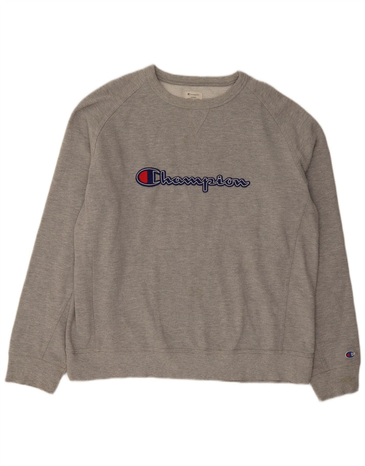 Felpa grafica da uomo Champion Jumper 2XL Grigio chiazzato