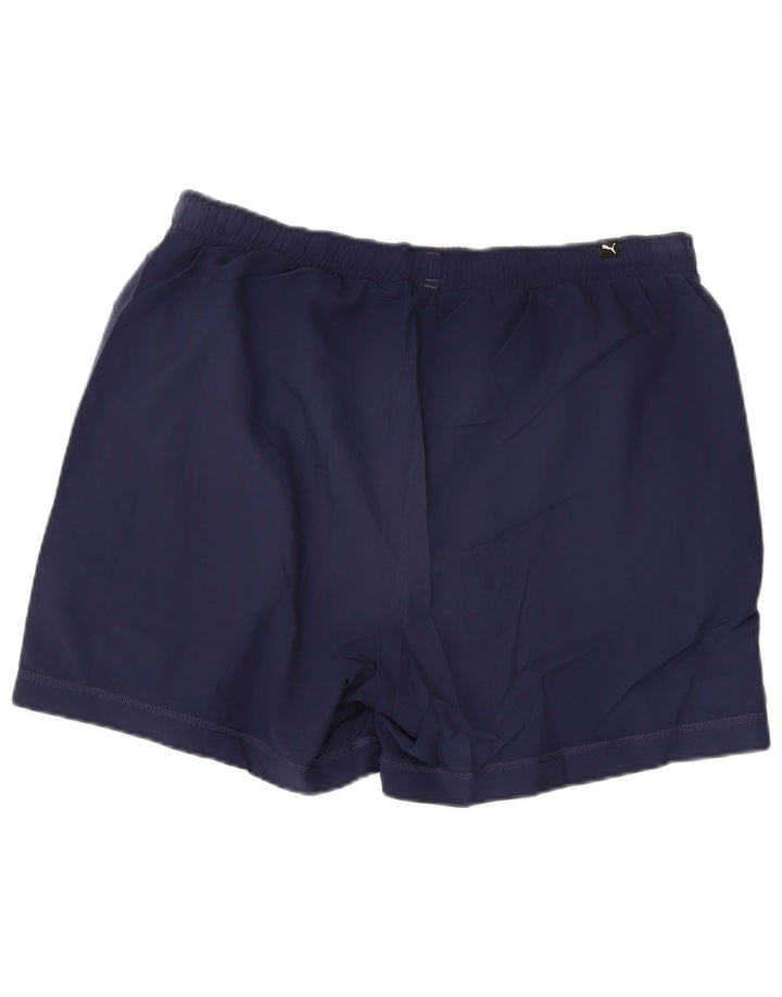Pantaloncini sportivi Puma da uomo grandi blu navy