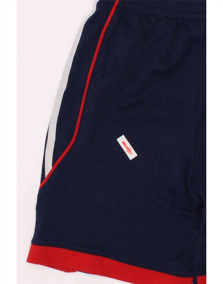 Pantaloncini sportivi Adidas da bambino 5-6 anni in poliestere color block blu navy