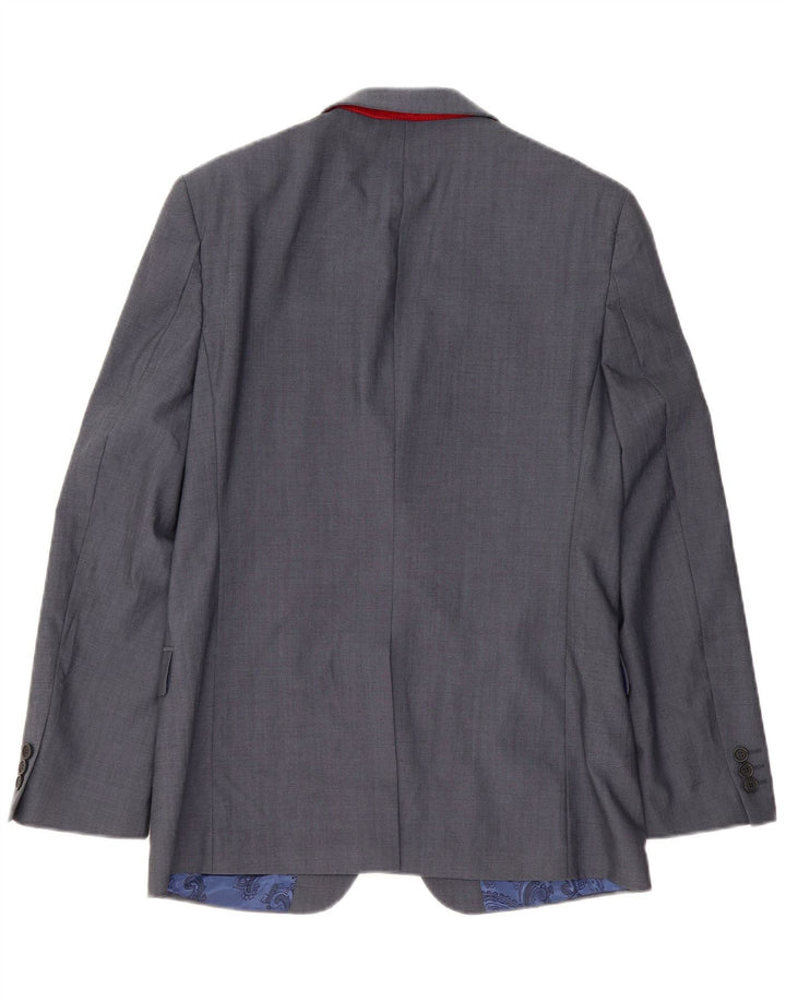 Giacca blazer da uomo a 2 bottoni Ted Baker UK 38 blu medio
