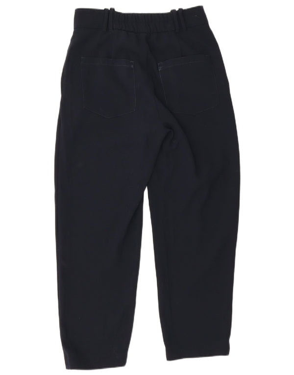 Pantaloni corti da donna Zara vestibilità ampia piccoli W26 L24 poliestere blu navy