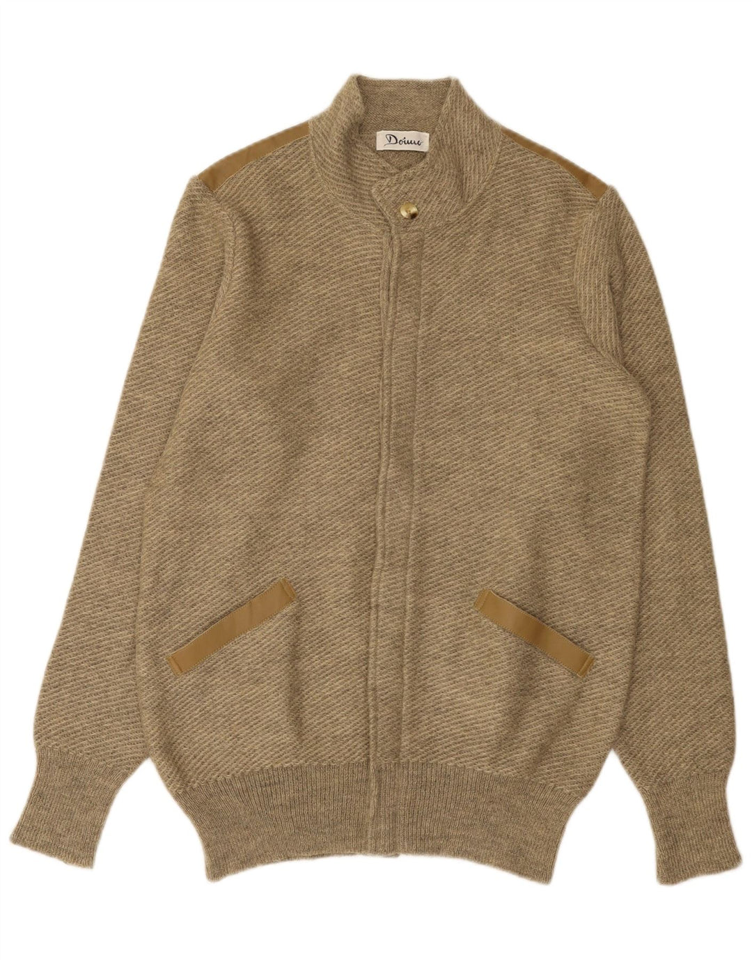 Maglione cardigan da uomo VINTAGE beige medio