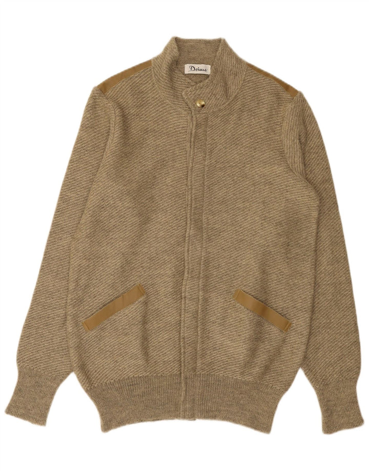 Maglione cardigan da uomo VINTAGE beige medio