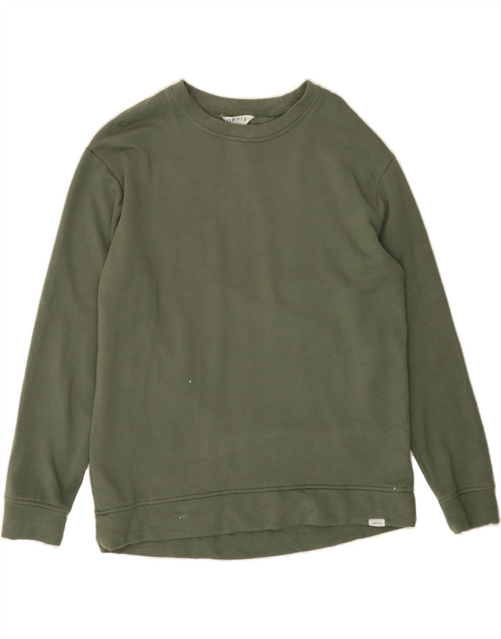 ORVIS Mens Sweatshirt Jumper Small Khaki Modal Vintage Orvis and Second-Hand Orvis from Messina Hembry 
