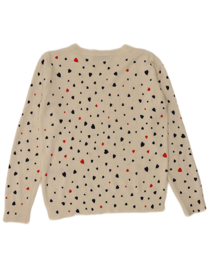 Maglione maglione con scollo a barca da donna Marks & Spencer UK 12 medio bianco