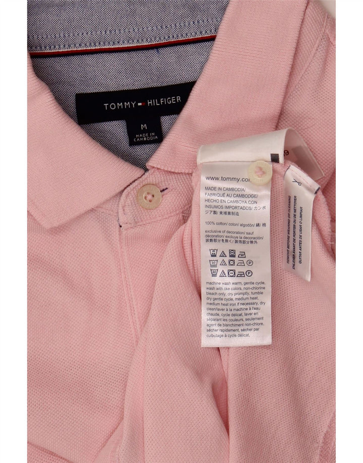 Polo da uomo Tommy Hilfiger in cotone rosa medio