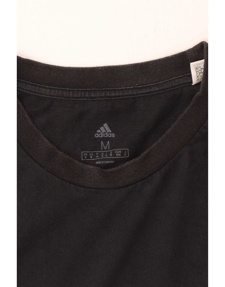 T-shirt grafica da uomo Adidas Top media nera