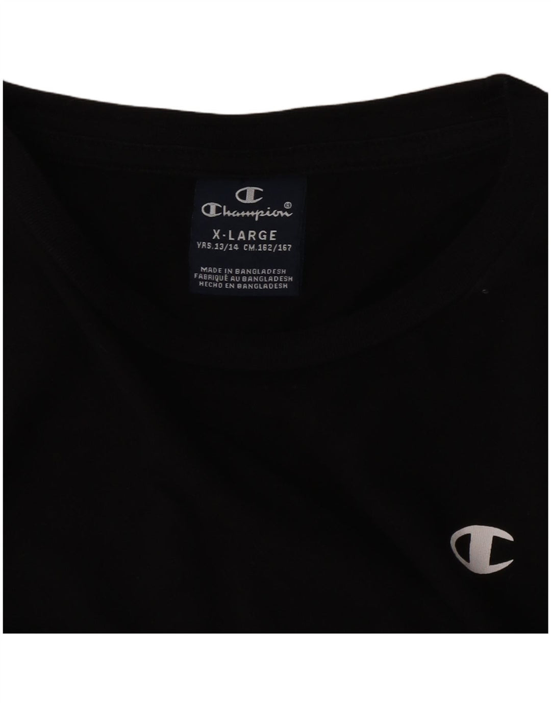 Maglietta Champion da bambino 13-14 anni XL Nera
