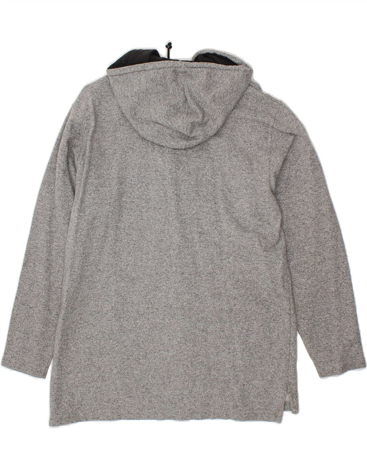ASICS Womens Hooded Tracksuit Top Jacket UK 16 Large Grey Cotton Vintage Asics and Second-Hand Asics from Messina Hembry 