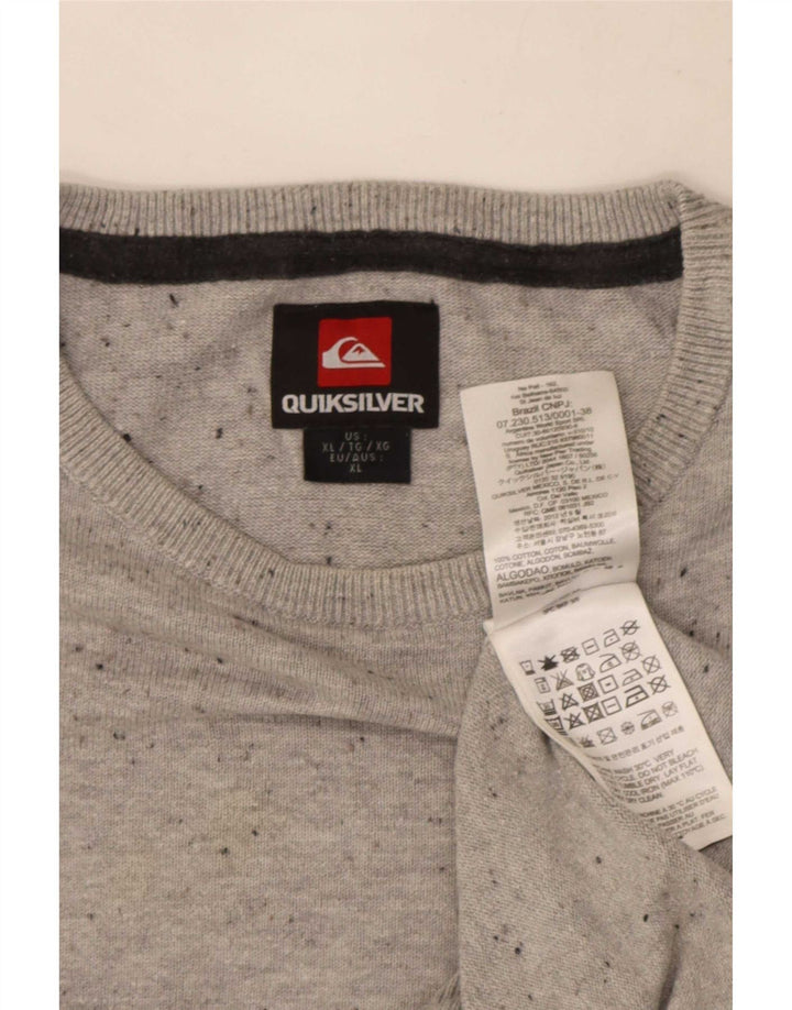 Maglione maglione girocollo da uomo Quiksilver XL in cotone grigio
