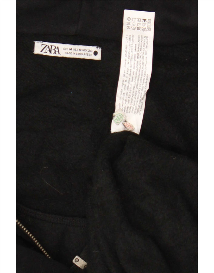 Maglione cardigan oversize lungo da donna Zara UK 14 cotone nero medio