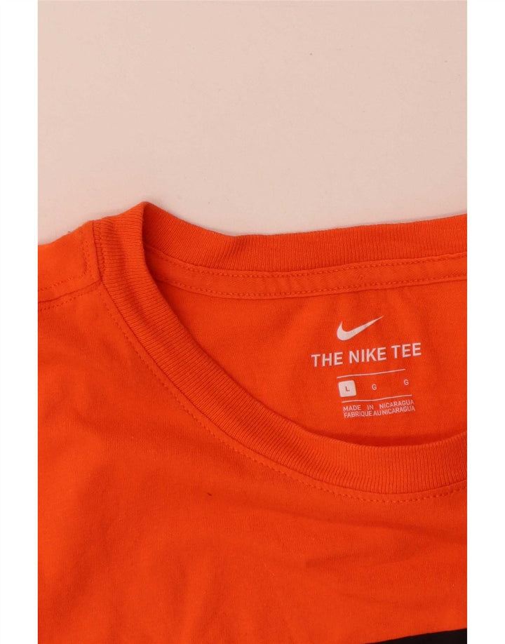 T-shirt grafica da uomo Nike Top Large in cotone arancione