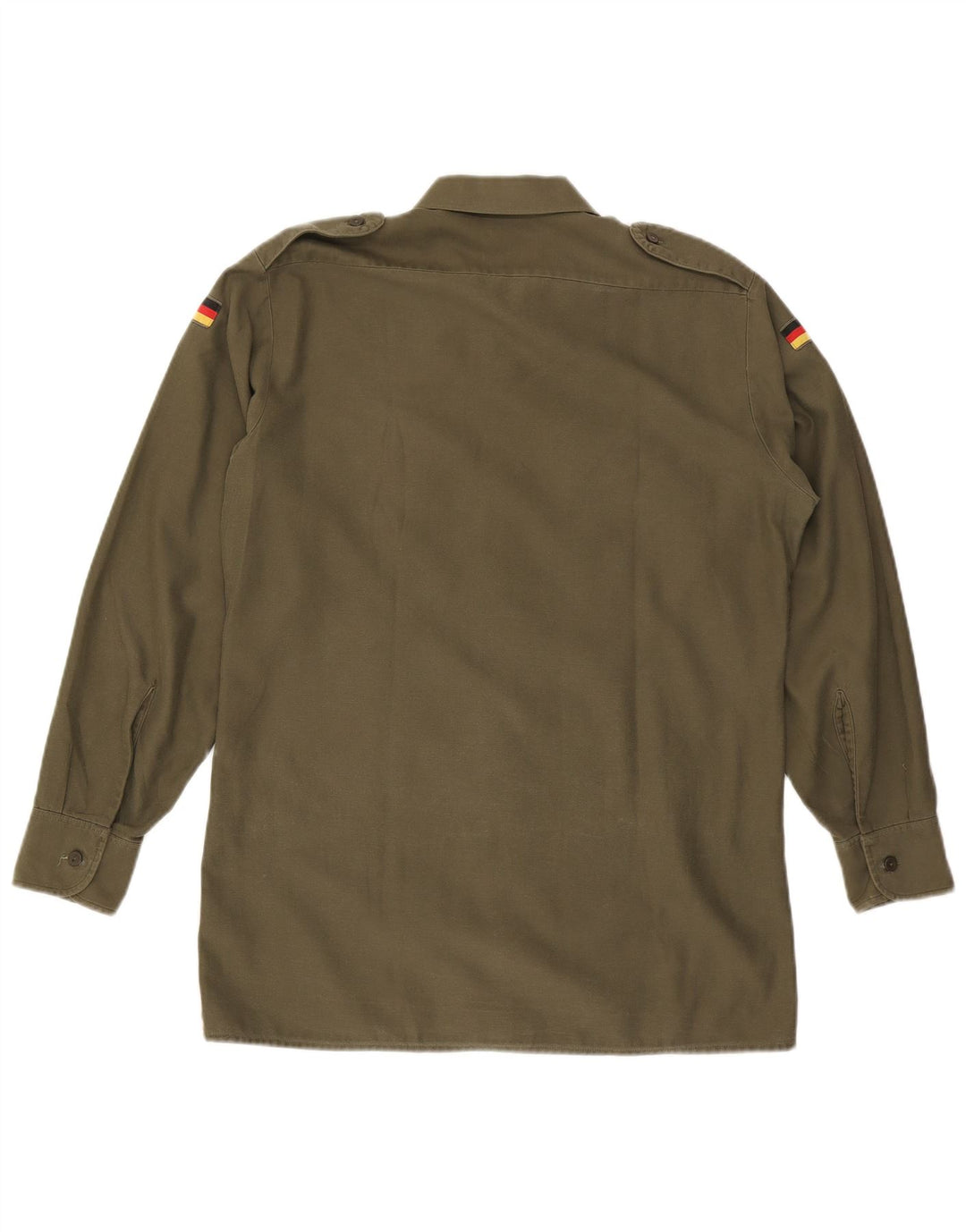 Camicia militare vintage da uomo color kaki medio