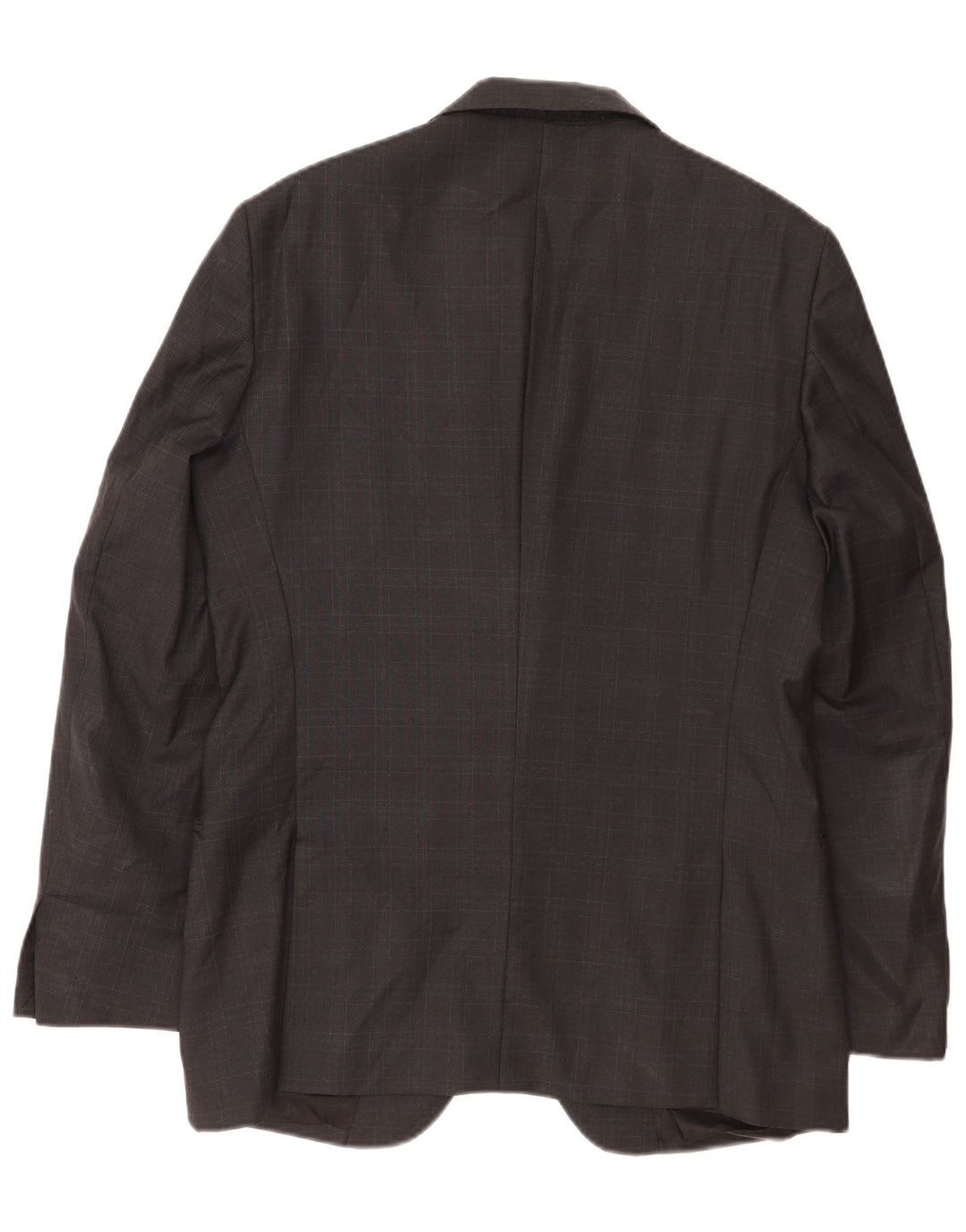 Giacca blazer a 2 bottoni da uomo Calvin Klein IT 50 Large Grey Check Wool