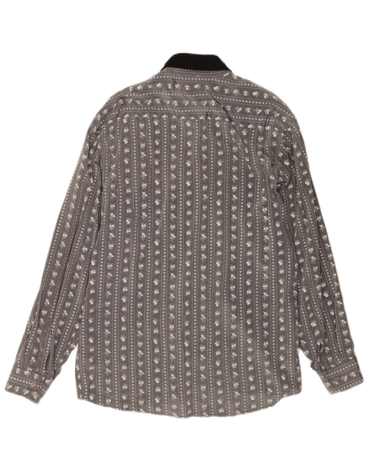 Camicia da uomo Mac grande floreale grigia
