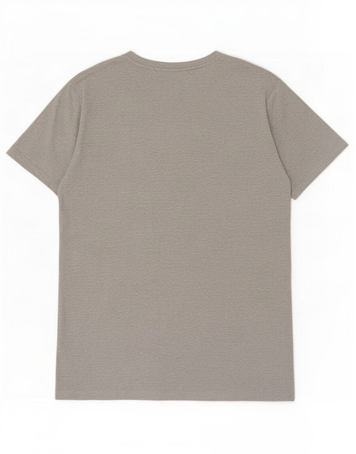 T-shirt grafica da uomo Tommy Hilfiger Top in cotone chiazzato grigio medio