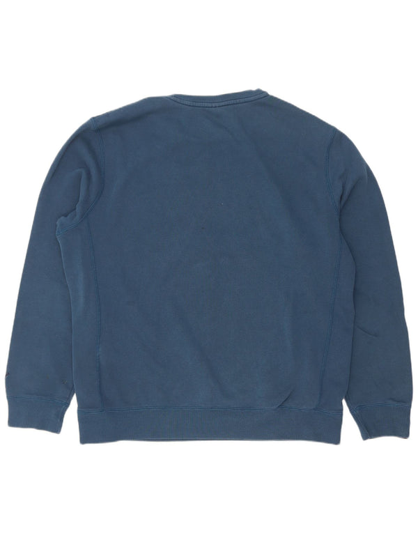 Felpa grafica da uomo Puma Maglione grande in cotone blu