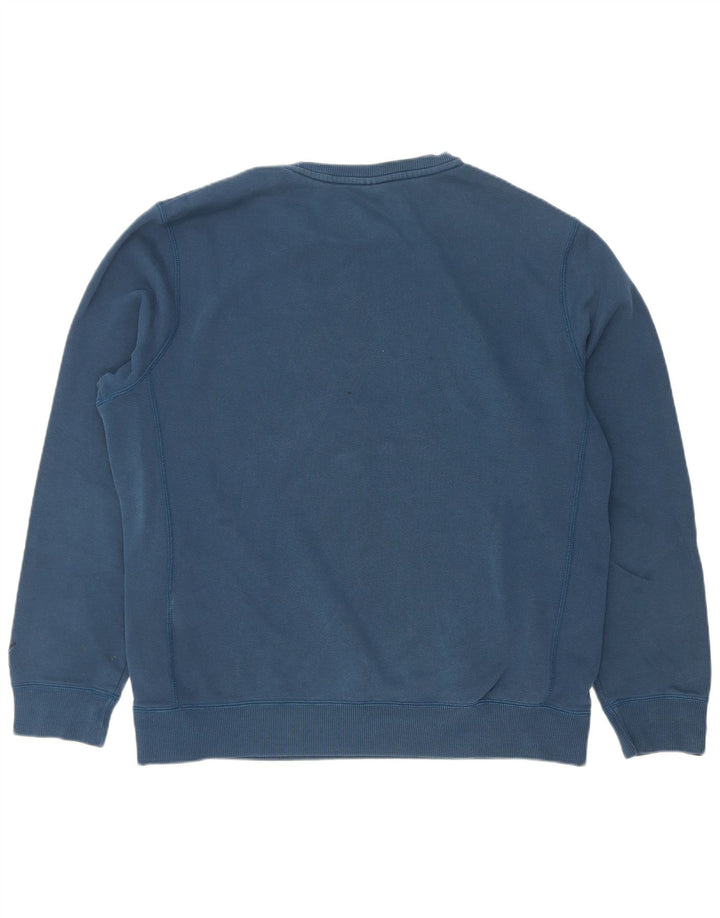 Felpa grafica da uomo Puma Maglione grande in cotone blu