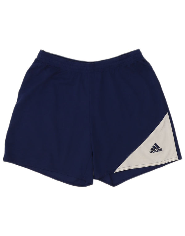 Pantaloncini sportivi Adidas Climalite da donna UK 10 Small Blue Colourblock