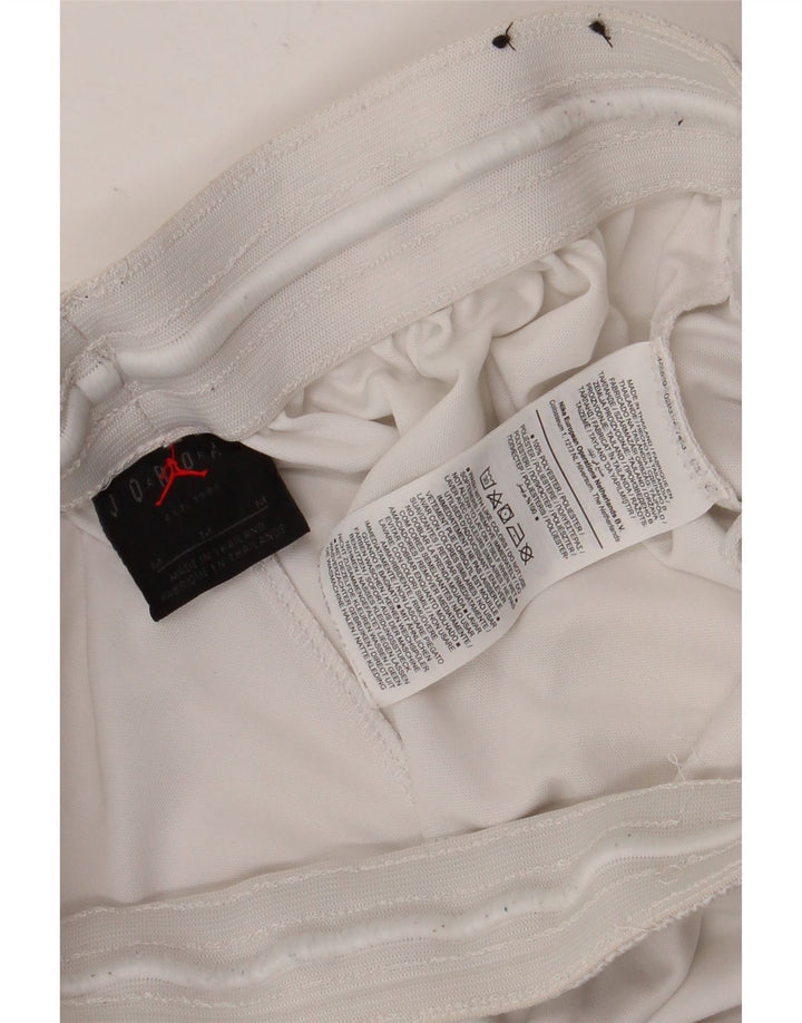 Pantaloncini sportivi Jordan da uomo, poliestere color block bianco medio