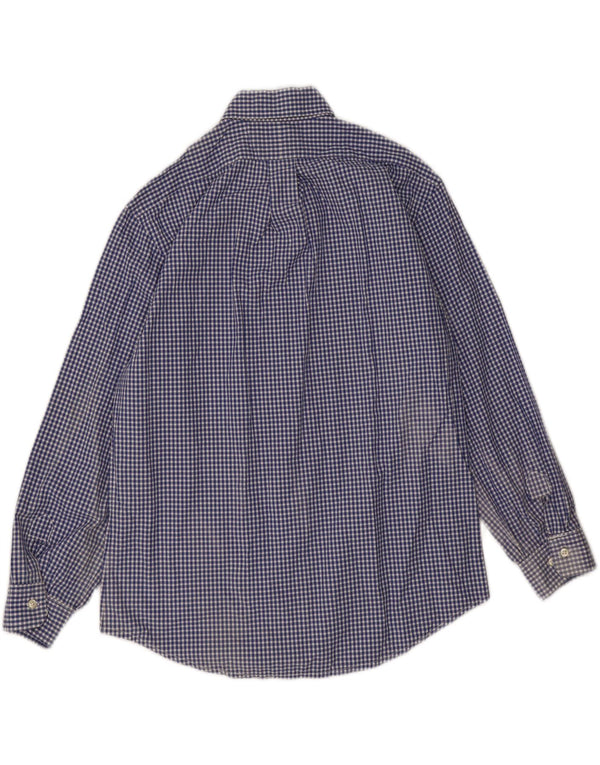 Polo Ralph Lauren Camicia da uomo Taglia 39 15 1/2 Medium Blu Navy a quadretti
