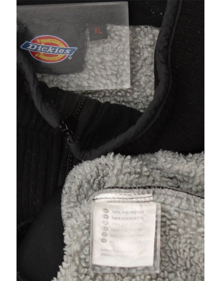 Maglione in pile da uomo Dickies con zip e collo XL poliestere nero