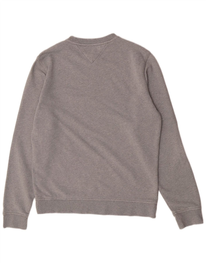 Felpa grafica da uomo Tommy Hilfiger Maglione XL Cotone grigio