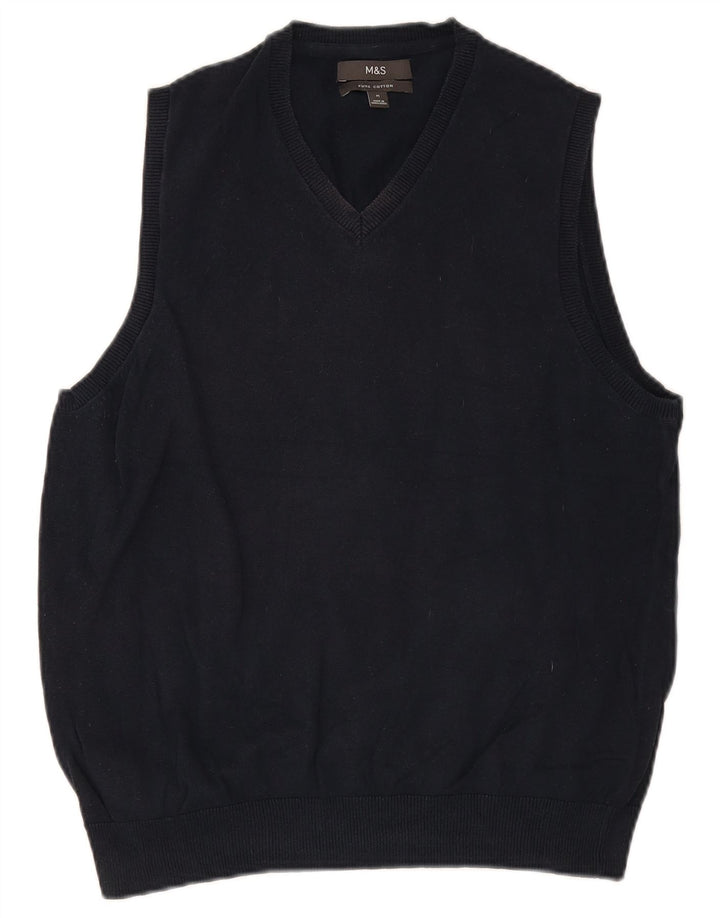Canotta da uomo Marks & Spencer media cotone blu navy