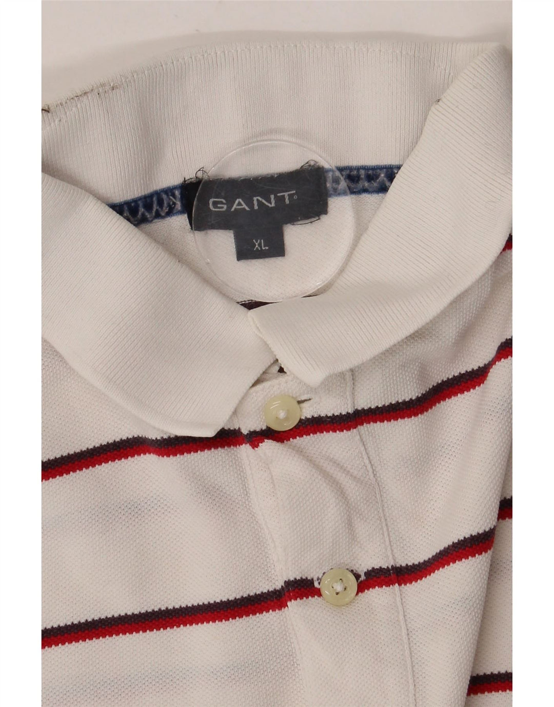 Polo GANT da uomo XL a righe bianche