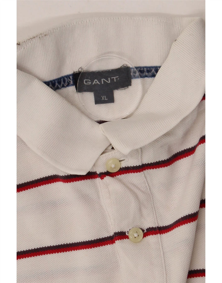 Polo GANT da uomo XL a righe bianche