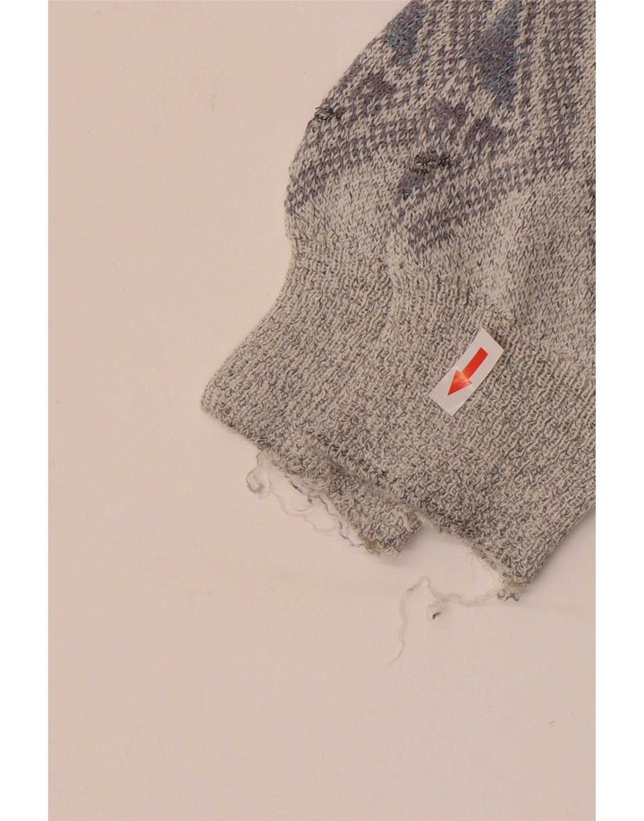 Maglione girocollo da uomo vintage dalla vestibilità regolare, grande grigio a rombi/diamante