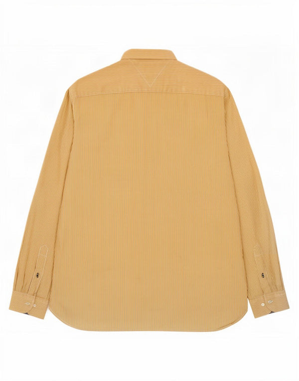 Camicia da uomo Tommy Hilfiger 2XL cotone gessato giallo anni '80