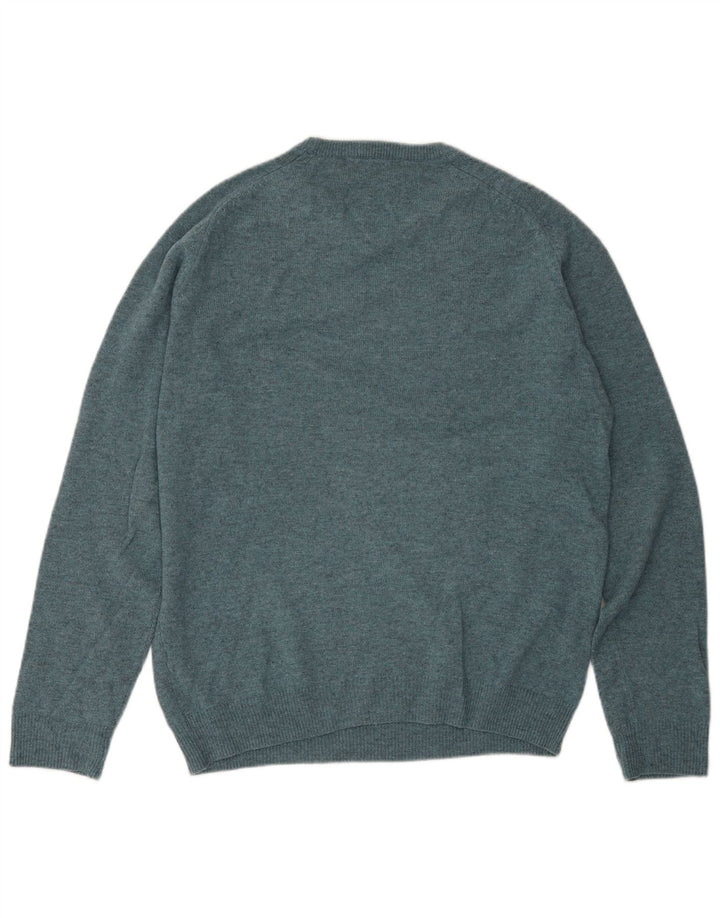 Maglione maglione girocollo da uomo Marks & Spencer blu medio screziato