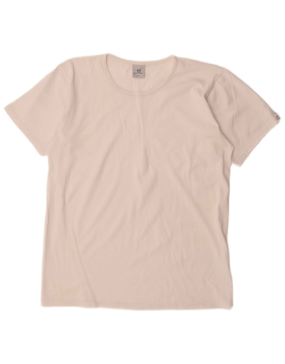HENRY COTTONS Mens T-Shirt Top Medium Off White Cotton