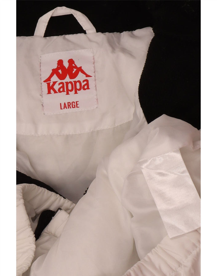 Giacca imbottita da uomo Kappa UK 40 Large Poliestere color block bianco