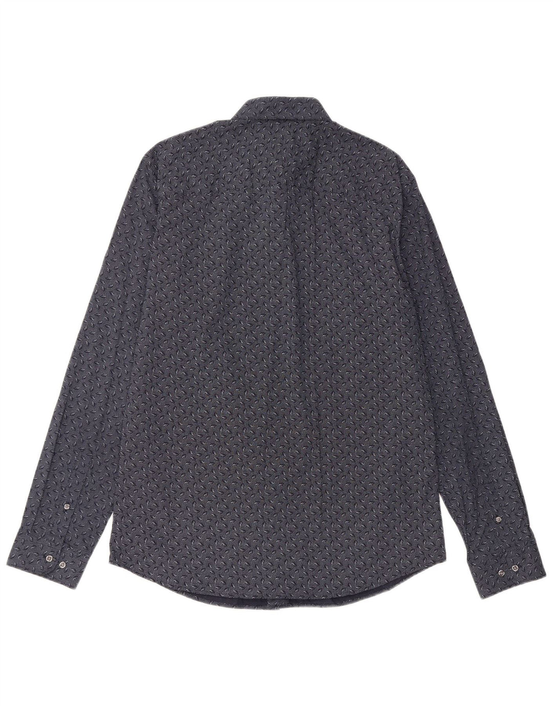 JACK & JONES Camicia slim fit da uomo grande in cotone maculato blu navy