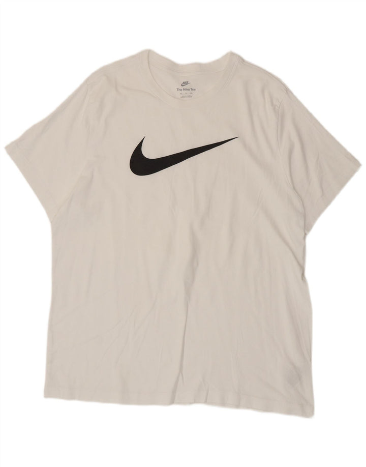 T-shirt grafica da uomo Nike Top 2XL cotone bianco