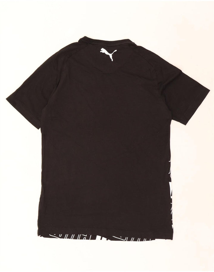 T-shirt grafica da uomo Puma Top grande in cotone nero