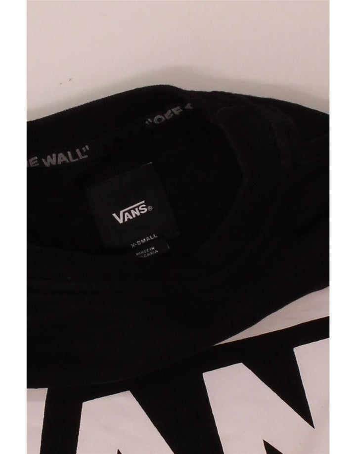 VANS Mens Graphic Sweatshirt Jumper XS Black Cotton Vintage Vans and Second-Hand Vans from Messina Hembry 