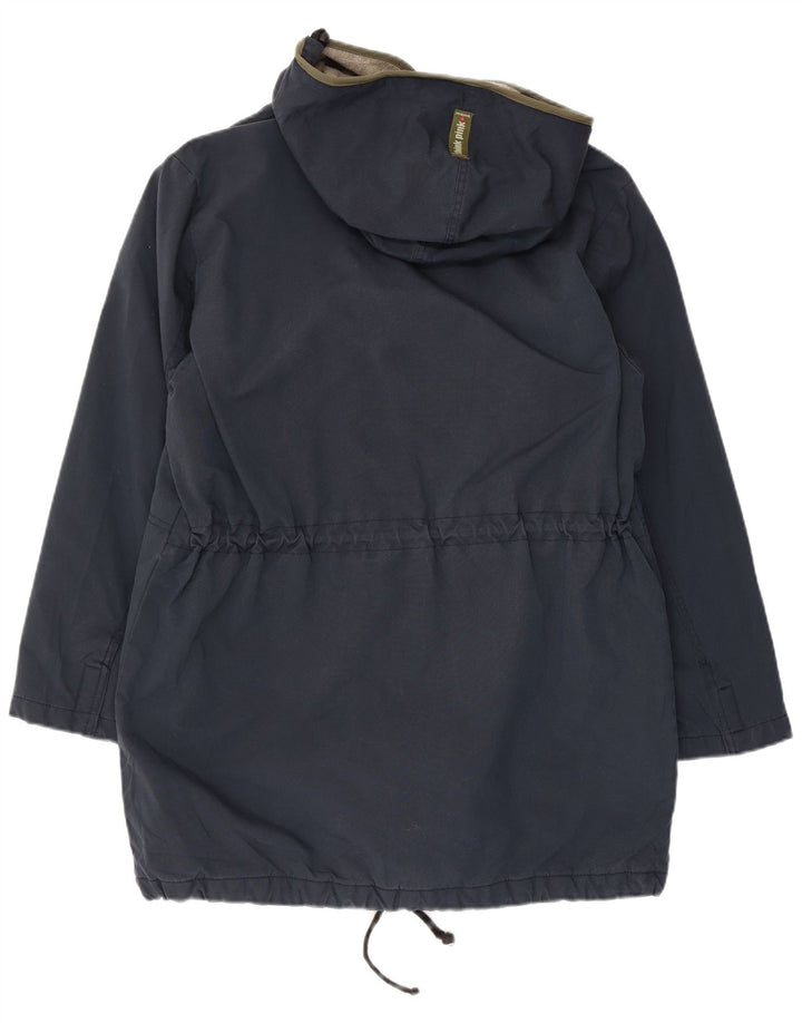Giacca parka con cappuccio da donna Think Pink UK 14 cotone medio blu navy