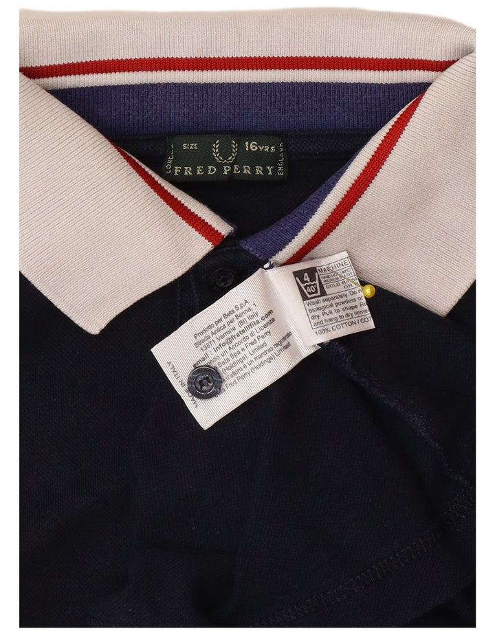 Polo Fred Perry da bambino 15-16 anni in cotone blu navy