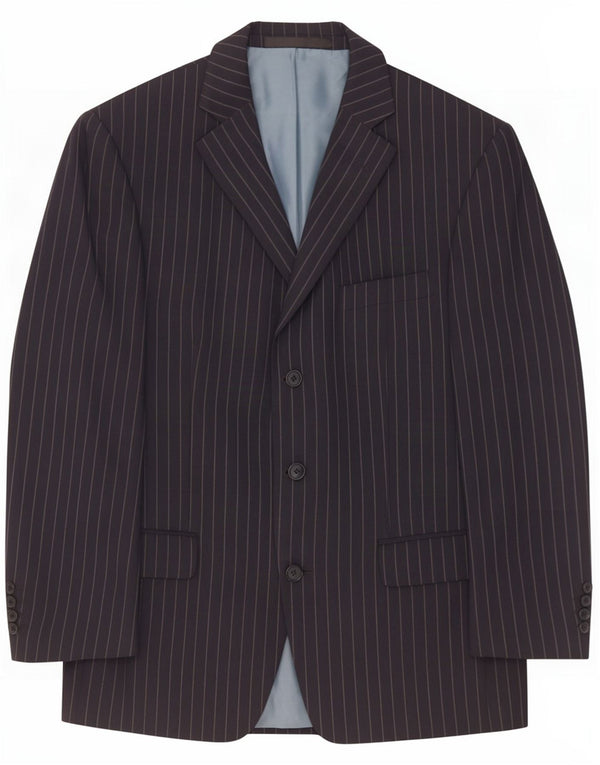 Giacca blazer da uomo Marks & Spencer UK 40 medio blu navy gessato