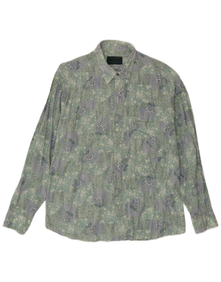 Camicia Via Veneto Uomo Large Verde Floreale